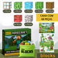 Blocos de Construção Magnética Minecraft - 48 / 68 / 88 Blocos + (5 Bonecos Grátis)