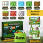 Blocos de Construção Magnética Minecraft - 48 / 68 / 88 Blocos + (5 Bonecos Grátis)