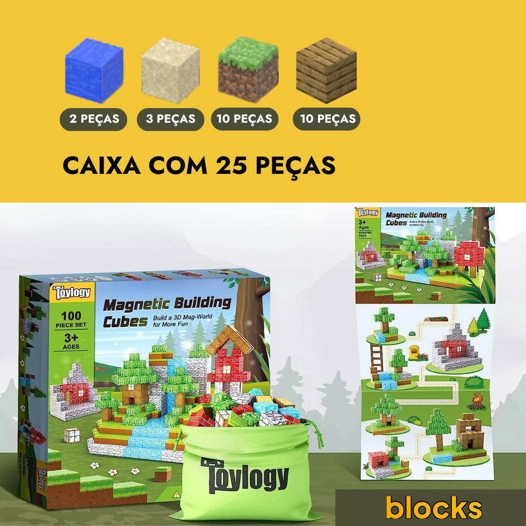 Blocos de Construção (Coleção 01) - 25/50/75 peças