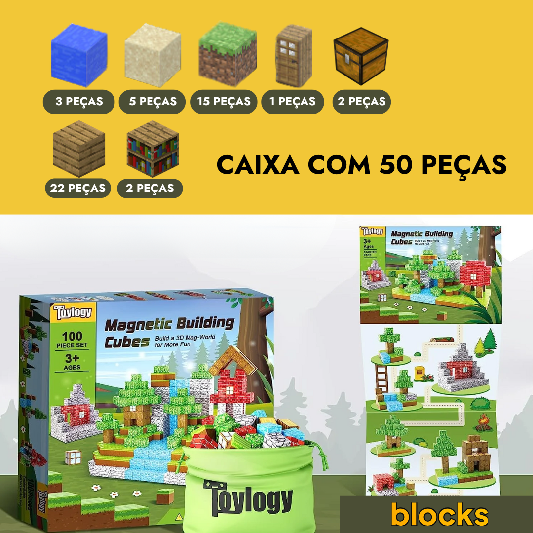 Blocos de Construção (Coleção 01) - 25/50/75 peças