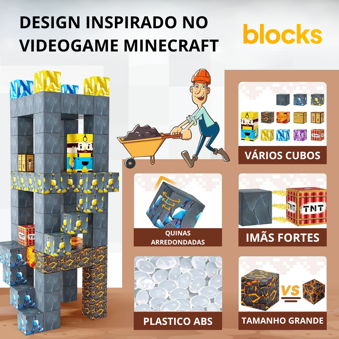 Blocos de Construção Minecraft (Edição Minas de Diamantes) - 53 / 62 / 91 Blocos