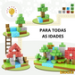 Blocos de Construção Minecraft - 40 Blocos Magnéticos (+10 Bonecos Grátis)