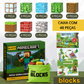 Blocos de Construção Magnética Minecraft - 48 / 68 / 88 Blocos + (5 Bonecos Grátis)