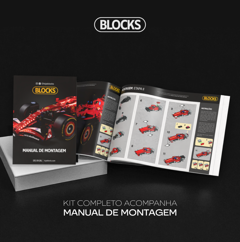 Mercedes W14 AMG (1642 Peças) - - Ganhe Box de Acrílico Exclusivo