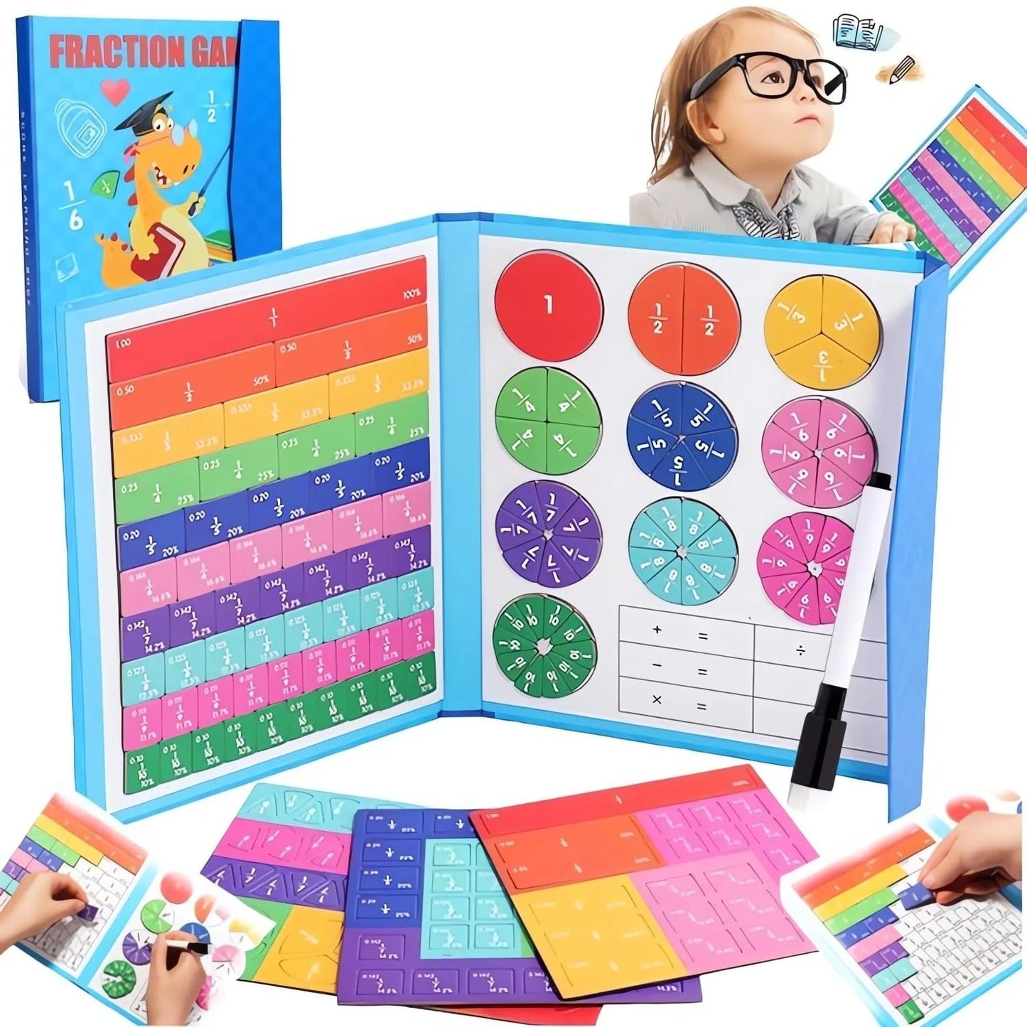 Brinquedo Montessori de Matemática com Ímãs - (Compre 1 Leve 2)